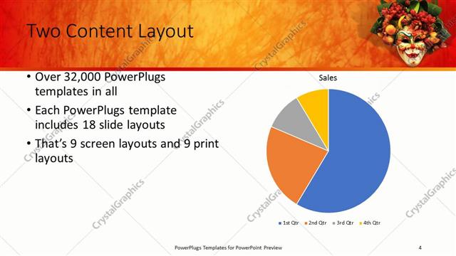Two Content presentation slide layout