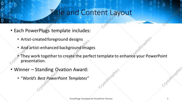 Title and Content presentation slide layout