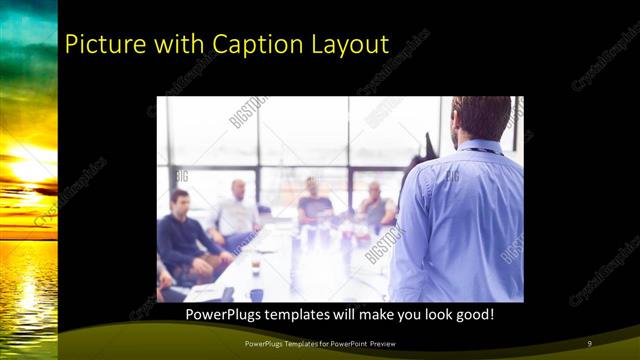 Picture with Caption presentation slide layout