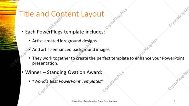 Title and Content presentation slide layout