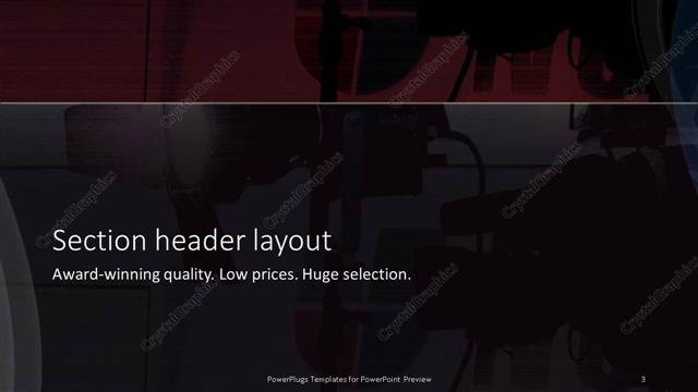 Section Header presentation slide layout