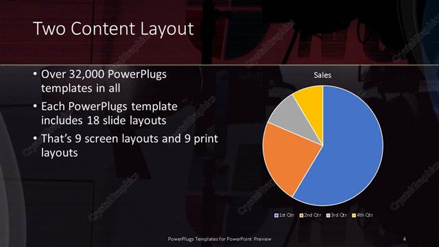 Two Content presentation slide layout