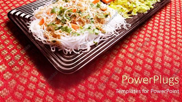  Presentation with fine dining - Vietnamese bun noodles and vegetables, fine dining, Asian cuisine, restaurant