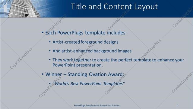 Title and Content presentation slide layout