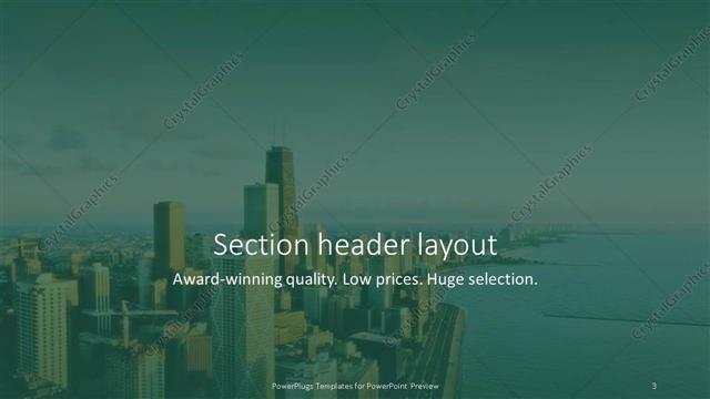 Section Header presentation slide layout
