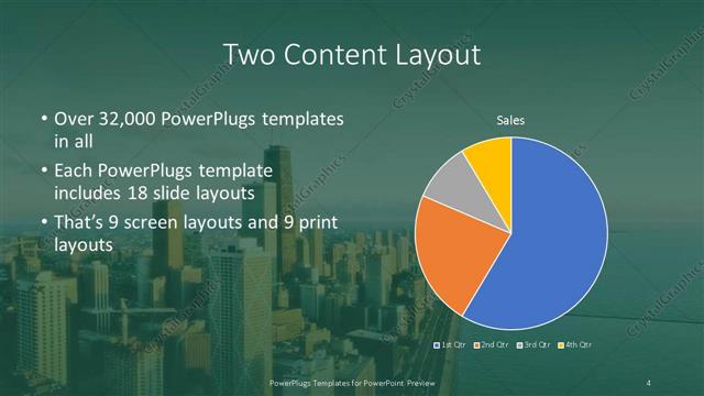 Two Content presentation slide layout