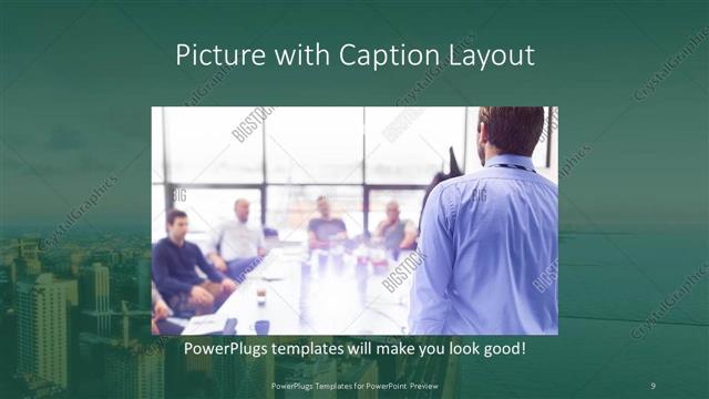 Picture with Caption presentation slide layout