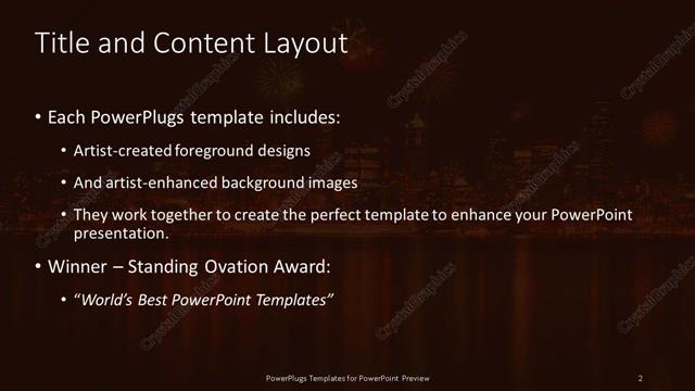 Title and Content presentation slide layout