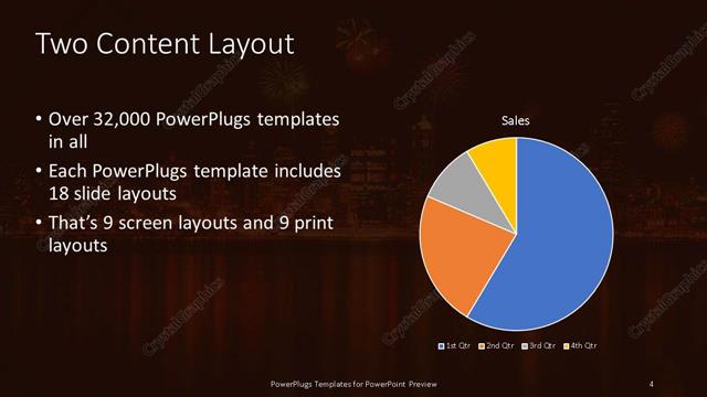 Two Content presentation slide layout