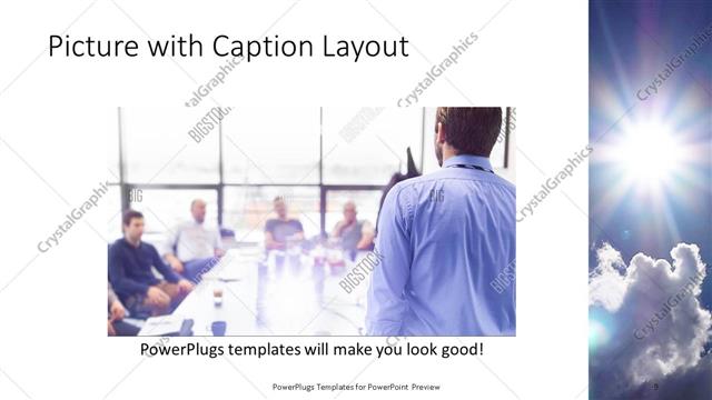 Picture with Caption presentation slide layout