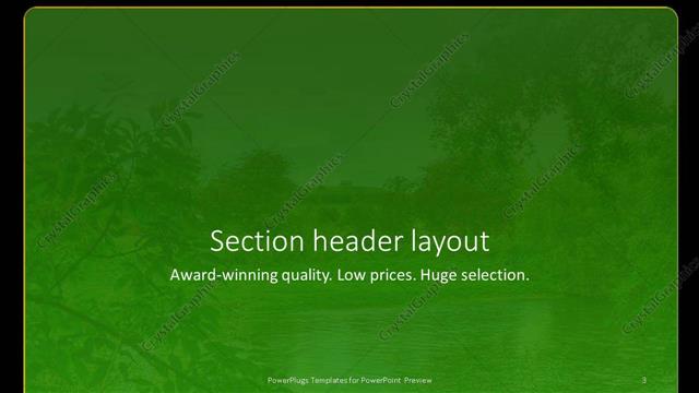 Section Header presentation slide layout