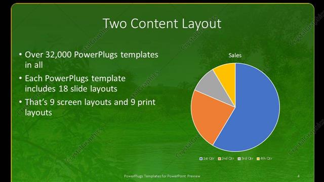 Two Content presentation slide layout