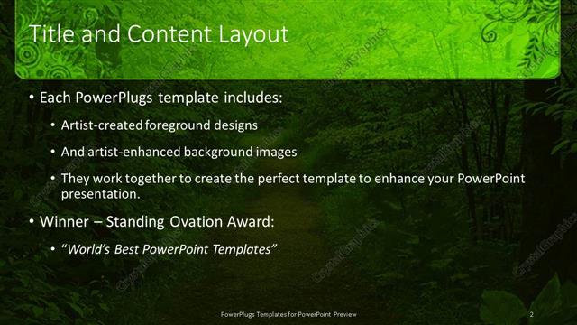 Title and Content presentation slide layout