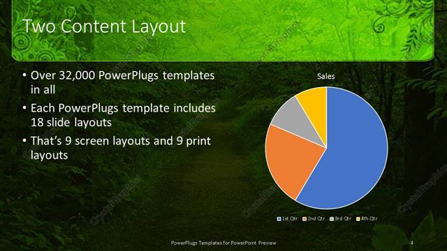 Two Content presentation slide layout