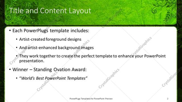 Title and Content presentation slide layout