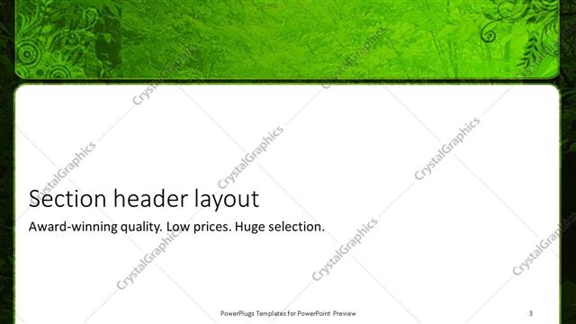 Section Header presentation slide layout