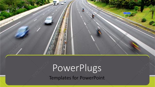  Presentation with transportation - View of freeway cars driving by fast