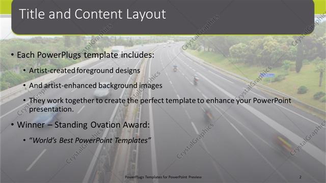 Title and Content presentation slide layout