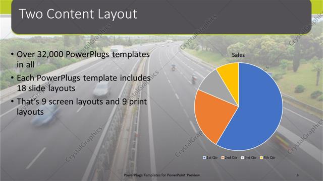 Two Content presentation slide layout