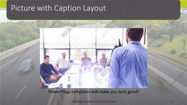 Picture with Caption presentation slide layout