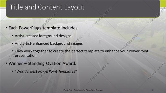 Title and Content presentation slide layout