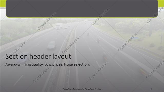 Section Header presentation slide layout