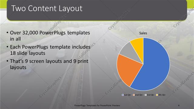 Two Content presentation slide layout