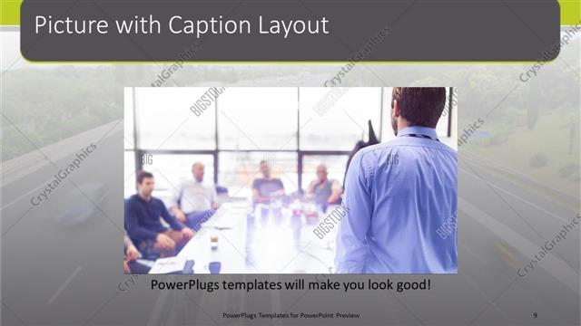 Picture with Caption presentation slide layout