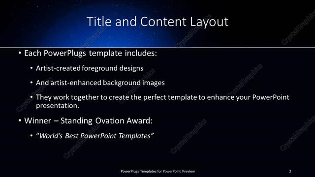 Title and Content presentation slide layout