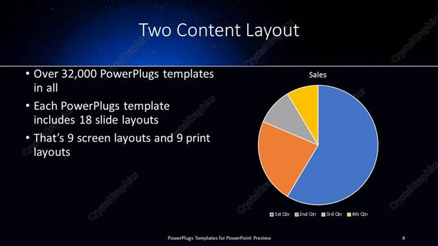 Two Content presentation slide layout