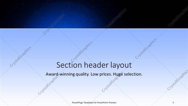 Section Header presentation slide layout