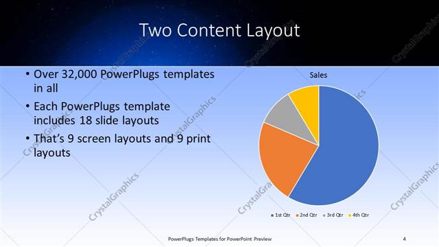 Two Content presentation slide layout