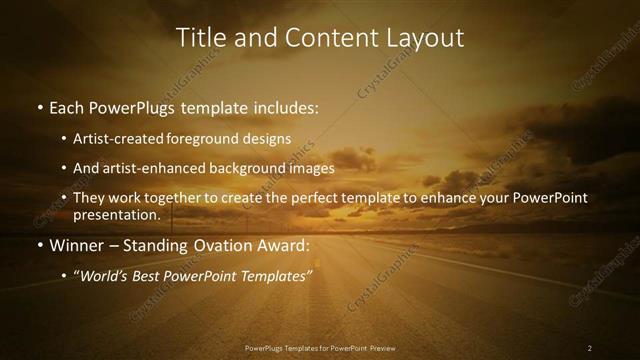 Title and Content presentation slide layout