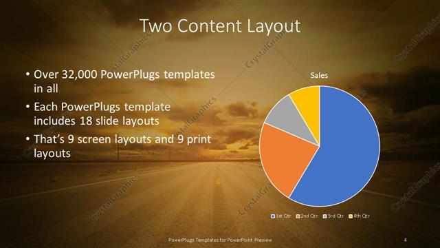 Two Content presentation slide layout