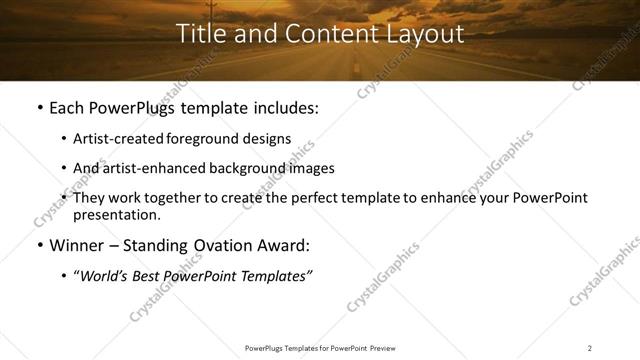 Title and Content presentation slide layout