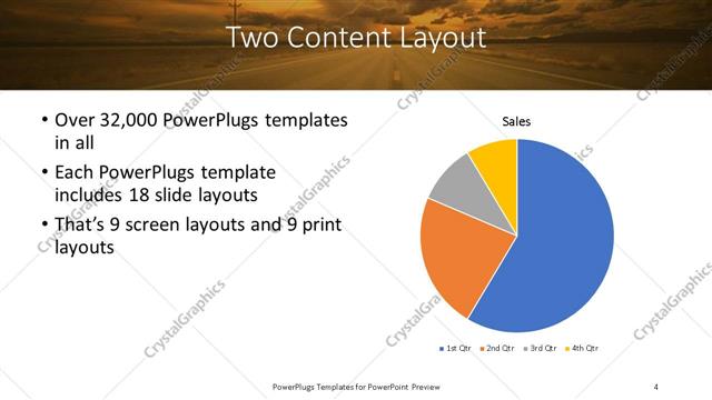 Two Content presentation slide layout