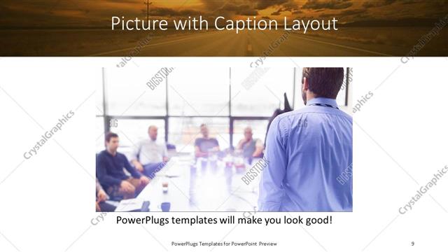 Picture with Caption presentation slide layout