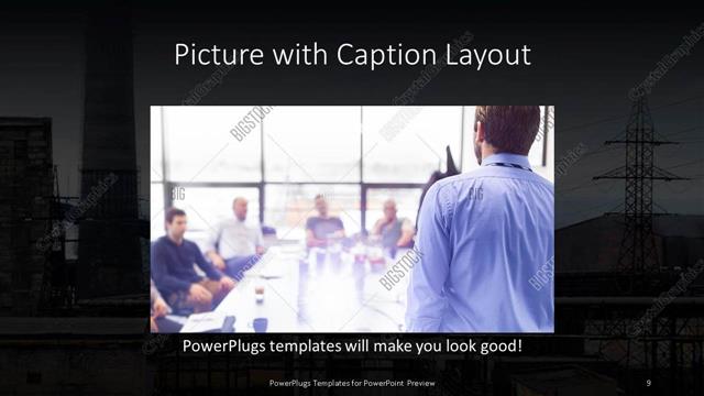 Picture with Caption presentation slide layout