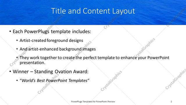 Title and Content presentation slide layout