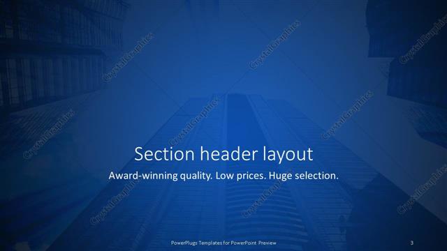 Section Header presentation slide layout