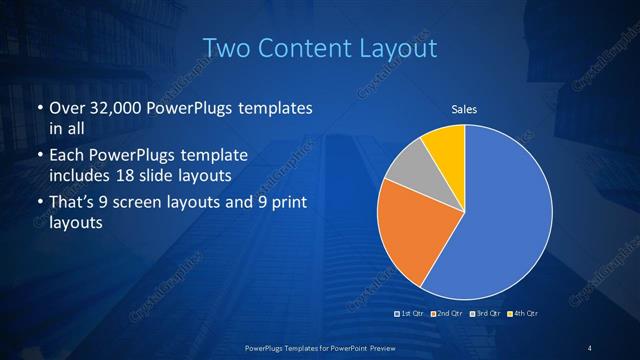 Two Content presentation slide layout