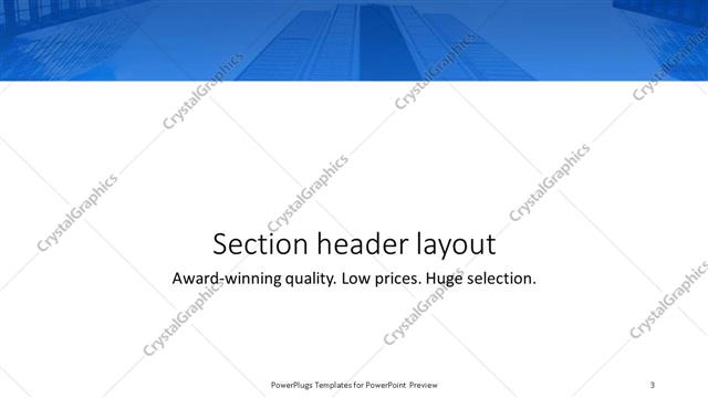 Section Header presentation slide layout