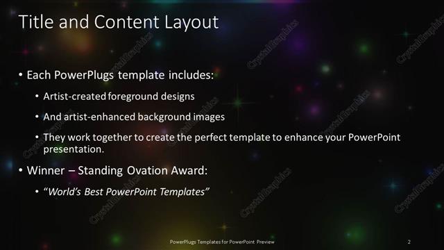 Title and Content presentation slide layout