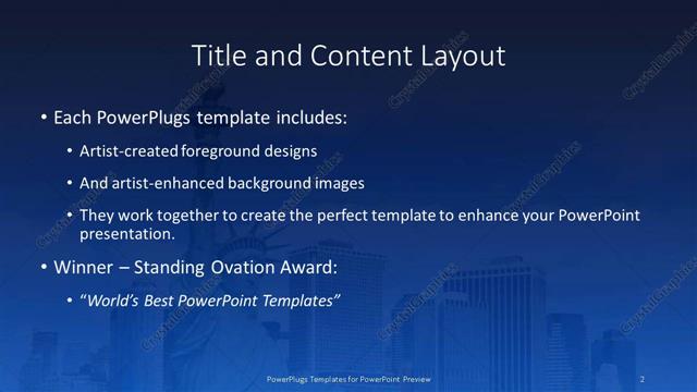 Title and Content presentation slide layout