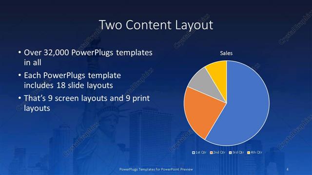 Two Content presentation slide layout