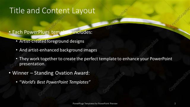 Title and Content presentation slide layout
