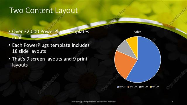 Two Content presentation slide layout