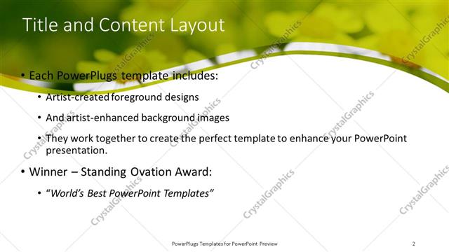 Title and Content presentation slide layout