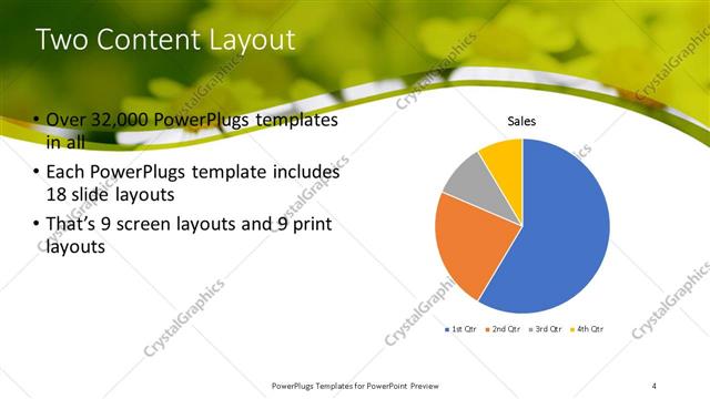 Two Content presentation slide layout