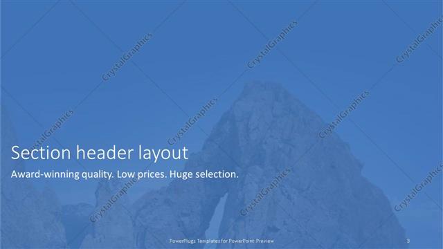 Section Header presentation slide layout